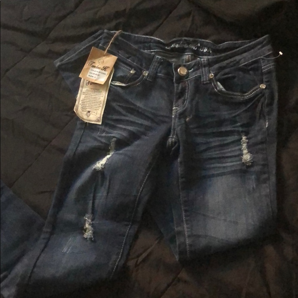 Blue jeans with cute design